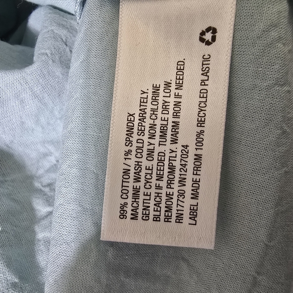 a new day Size Large Flutter Sleeve Crinkle Tank Baby Blue Contemporary Casual - Picture 13 of 16